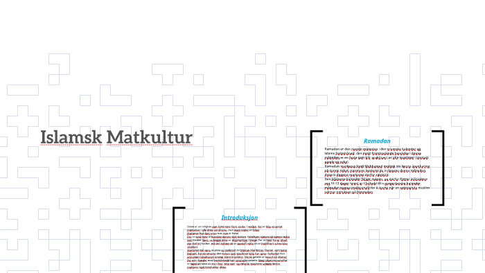 Islamsk Matkultur By Jakub Kawa On Prezi