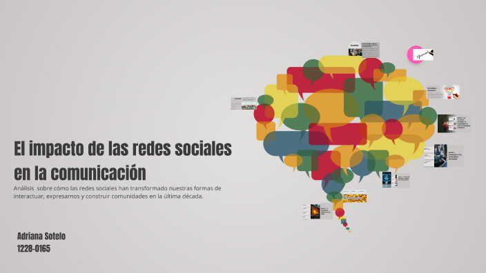 El impacto de las redes sociales en la comunicación by Adriana Sotelo ...