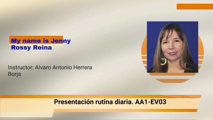 Presentación rutina diaria. AA1-EV03 by jenny Rossy Reina Pedreros