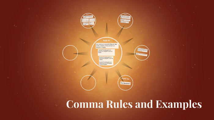 Comma Rules and Examples by Ricardo Falcon on Prezi