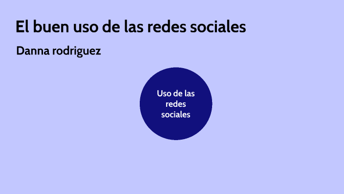Buen uso de las redes sociales by Danna Rodriguez on Prezi