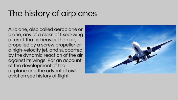 The History Of Airplanes By Katrinel Toncean On Prezi