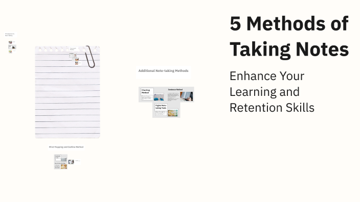 Lira Taking Note Method 5 Methods of Taking Notes by Cynthia Saras on Prezi