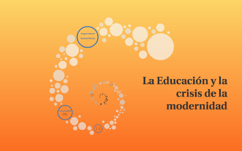 La Educación y la crisis de la modernidad by erika pozos on Prezi