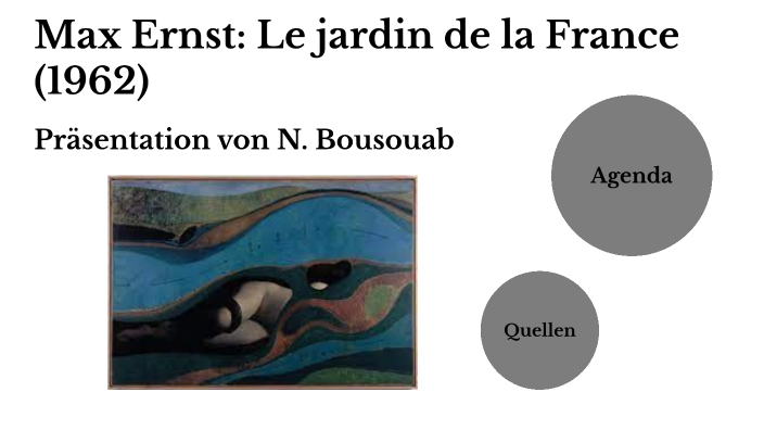 Max Ernst, Le jardin de la France (1962) by N nuage
