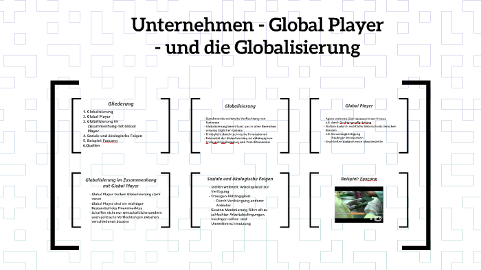 Unternehmen - Global Player - und die Globalisierung by Johanna Raab