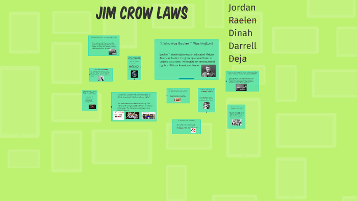 Jim Crow Laws By Raelen Mccoyne 7626