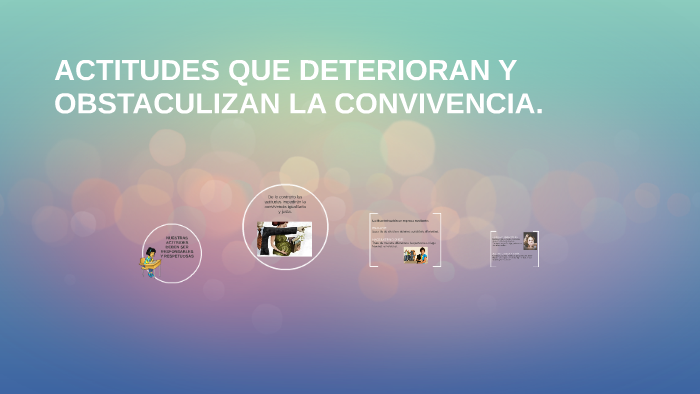ACTITUDES QUE DETERIORAN Y OBSTACULIZAN LA CONVIVENCIA. by Selene