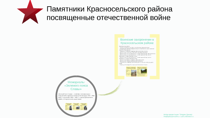 Памятники Красносельского района посвященные отечественной войне by ...