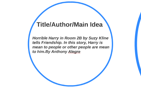 Horrible Harry In Room 2b Book Report By Anthony Alegre On Prezi