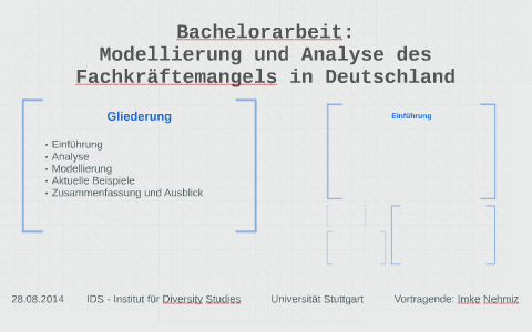Bachelorarbeit Modellierung Und Analyse Des Fachkräftemange By Imke