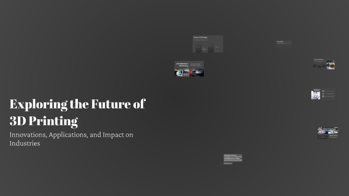 Exploring the Future of 3D Printing by Neelam Devi on Prezi