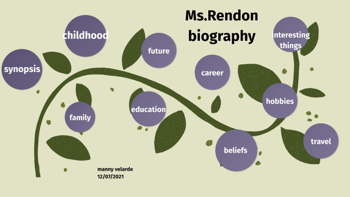 Ms Rendon Ms.Rendon biography by Manuel Velarde on Prezi