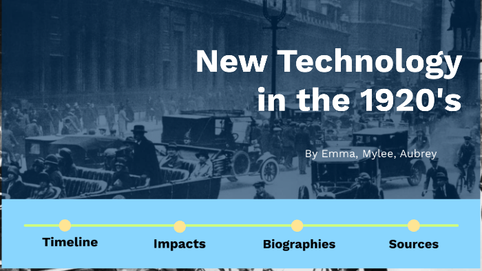 technology in the 1920s essay