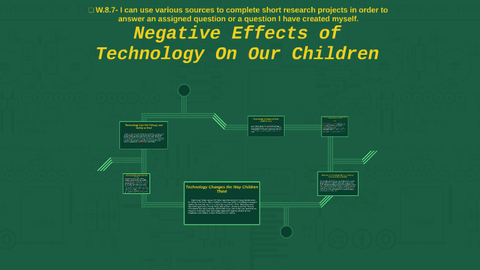 Negative Effects of Technology On Our Children by Cade Moseley on Prezi