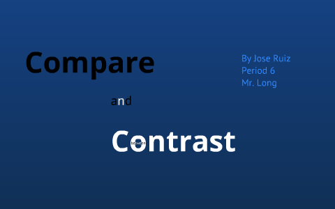 Compare and Contrast Kenya by Jose Ruiz