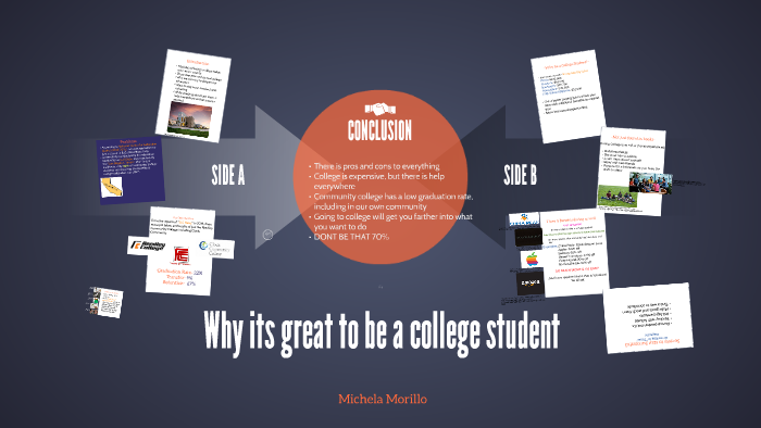 Why its great to be a college student by Michela Morillo on Prezi