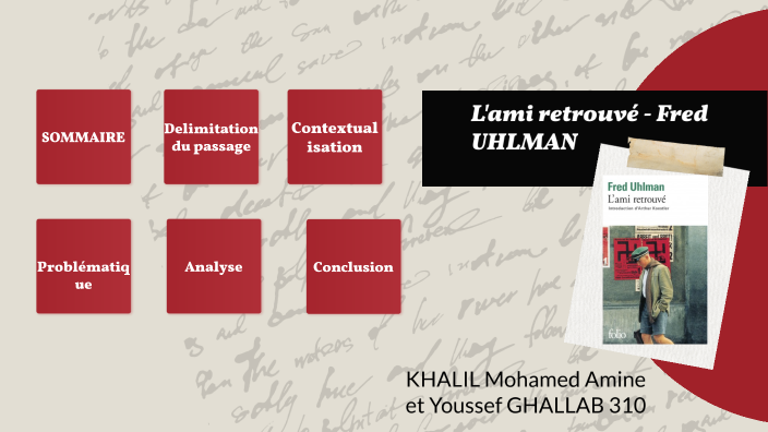 Presentation extrait de l'ami retrouvé by Amine KHALIL on Prezi