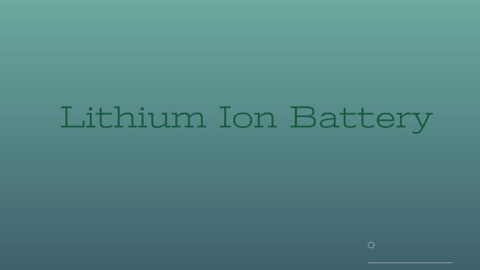 Lithium Ion Battery by EUNJU CHOI