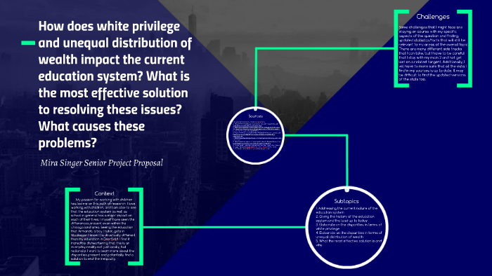 Project Disparity Proposal for Senior Project: Disparities in the Education System by ...