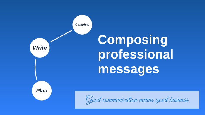 Composing A Message Composing professional messages by Stephen Myers on Prezi