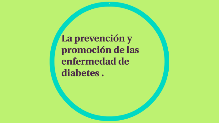 prevención y promoción de la diabetes