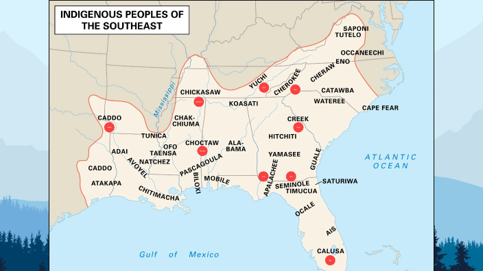 Southeast Tribes Map by Mr. L21 Lanier