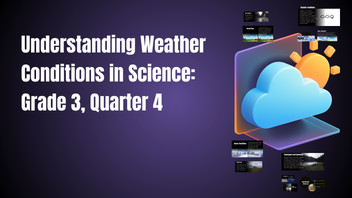 Understanding Weather Conditions in Science: Grade 3, Quarter 4 by ...