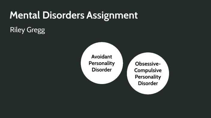 mental health disorders assignment