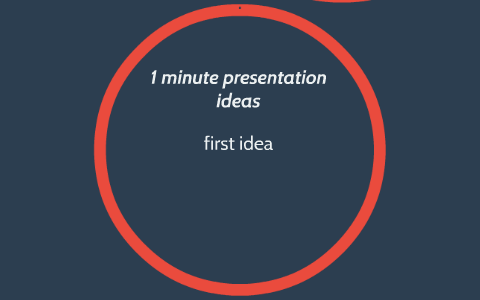 presentation 1 minute