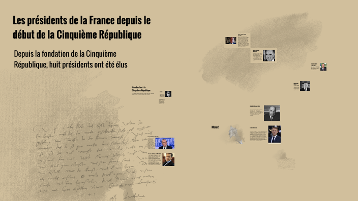 Les présidents de la France depuis le début de la Cinquième République ...