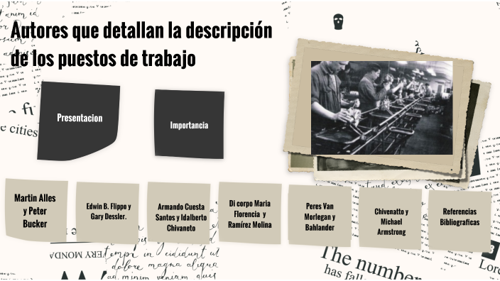 Autores detallan la descripción de los puestos de trabajo by meredith