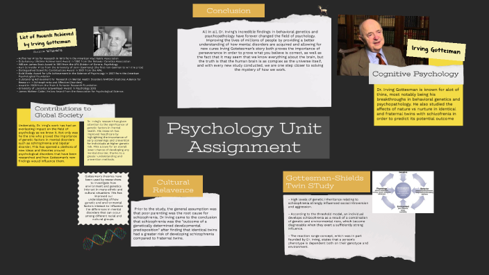 Irving Gottesman by Abdulghani Jamal on Prezi