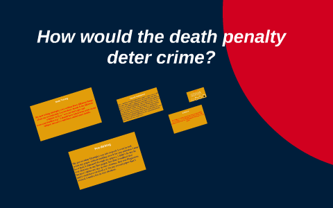 does the death penalty deter crime essay