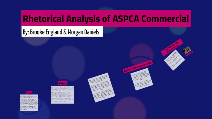 Rhetorical Analysis Of Aspca Commercial By Morgan Daniels