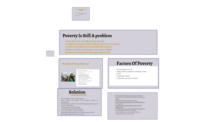 Poverty In America by on Prezi
