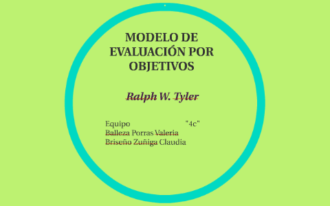 MODELO EVALUACIÓN POR OBJETIVOS RALPH TYLER by Valeria Balleza