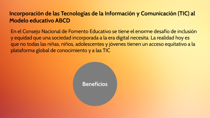 Acercamiento e incorporación de las Tecnologías de la Información y  Comunicación (TIC) al Modelo educativo ABCD by DIEGO MENA MORA on Prezi Next