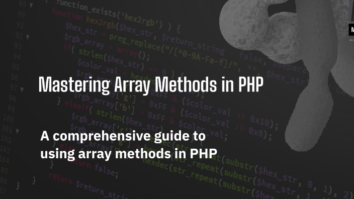 Exploring Array Methods in PHP by Making Hindi Making Hindi on Prezi