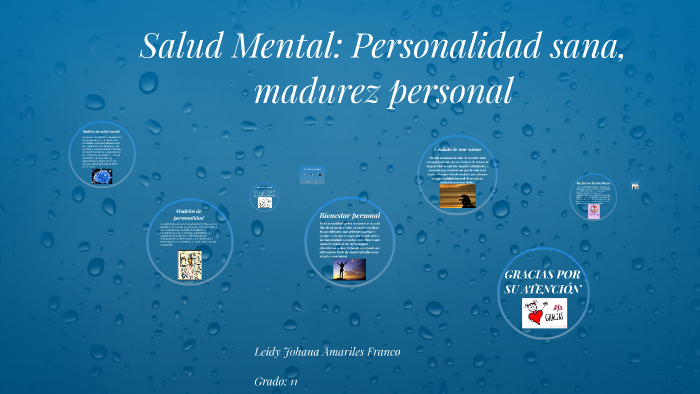 Salud Mental: Personalidad sana, madurez personal by Diego Alonso