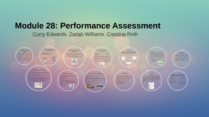 Module 28: Performance Assessments by Corry Edwards on Prezi