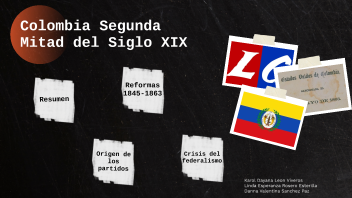 Colombia Segunda Mitad del Siglo XIX by danna valentina sanchez páz on
