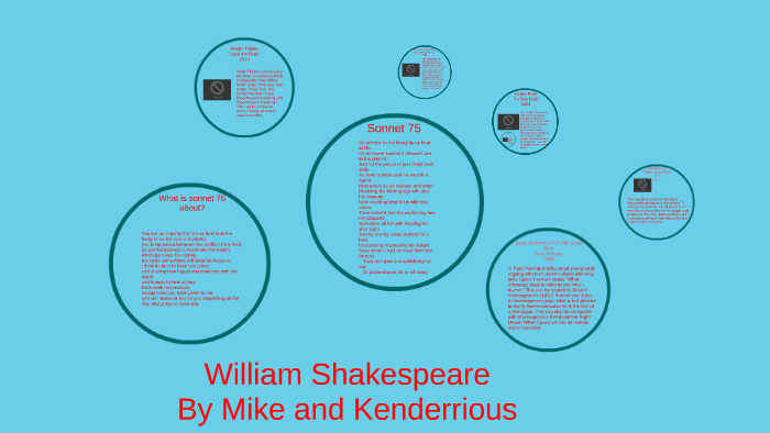 William Shakespeare Sonnet 75 by mike lomas