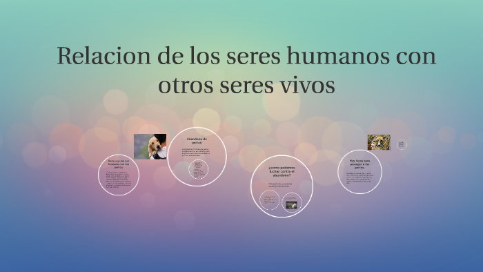 Relacion de los seres humanos con otros seres vivos by Moncerrat Pérez