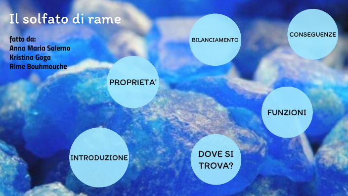 Cristallizzazione del solfato di rame