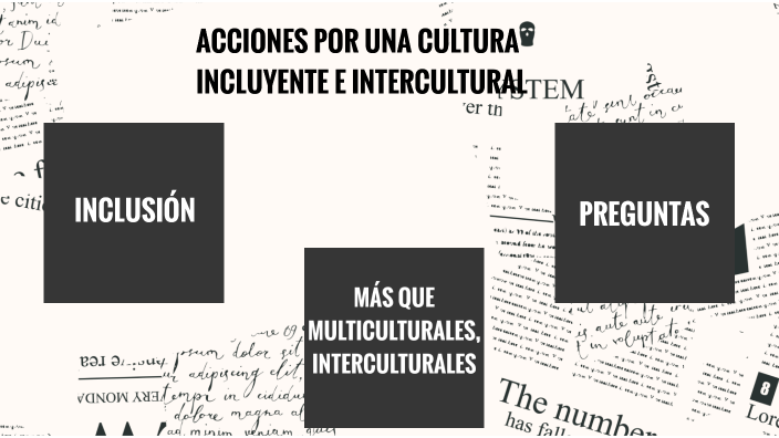 ACCIONES POR UNA CULTURA INCLUYENTE E INTERCULTURAL by Jade Reyes on Prezi