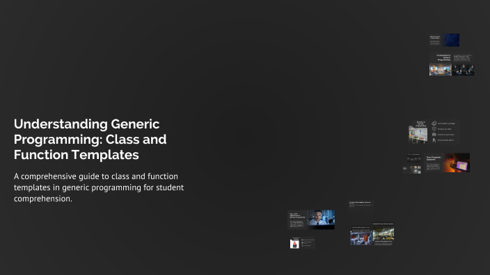 Understanding Generic Programming: Class and Function Templates by Next ...