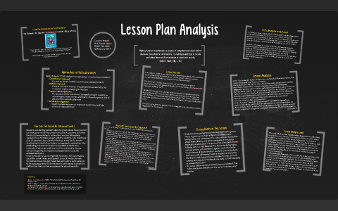Lesson Plan Analysis by on Prezi