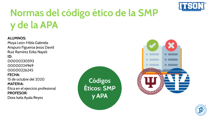 Código ético: APA y SMN by David Arispuro on Prezi