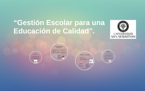 “Gestión Escolar Para Una Educación De Calidad”. By Stefy Zbinden On Prezi